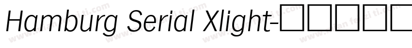 Hamburg Serial Xlight字体转换